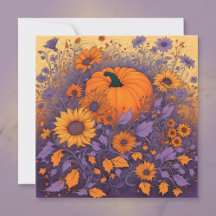 In the Halloween Garden Flat Card Invitation