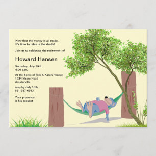 In the Hammock Retirement Party Invitation