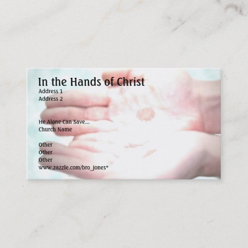 In the Hands of Christ Business Card