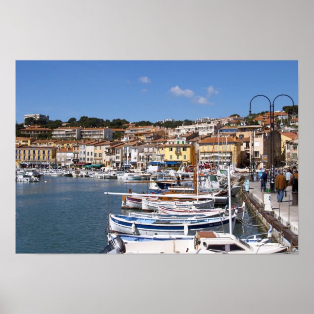In the harbor in Cassis village. Fishing and Poster (Front)