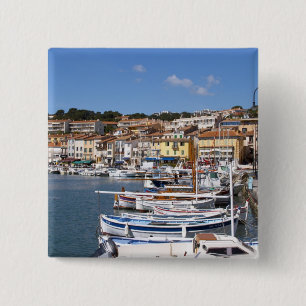 In the harbour in Cassis village. Fishing and Button