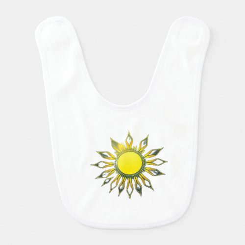 In the heart of the sun _ where silence glows Baby Bib