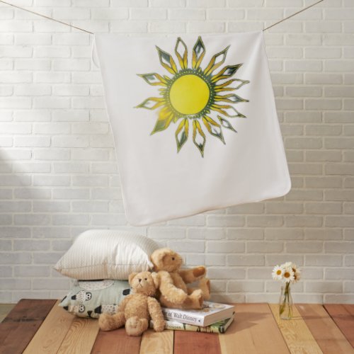 In the heart of the sun _ where silence glows Baby Blanket