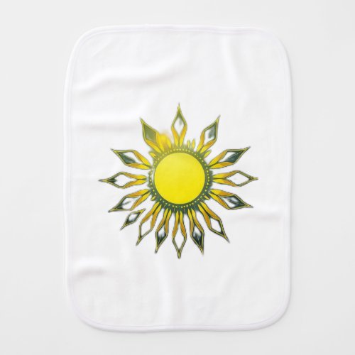 In the heart of the sun _ where silence glows Baby Burp Cloth