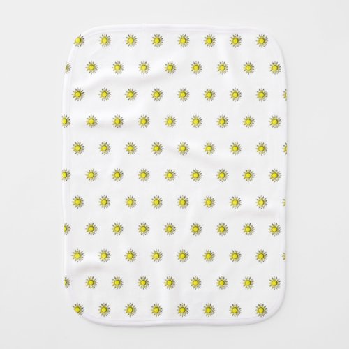 In the heart of the sun _ where silence glows Baby Burp Cloth