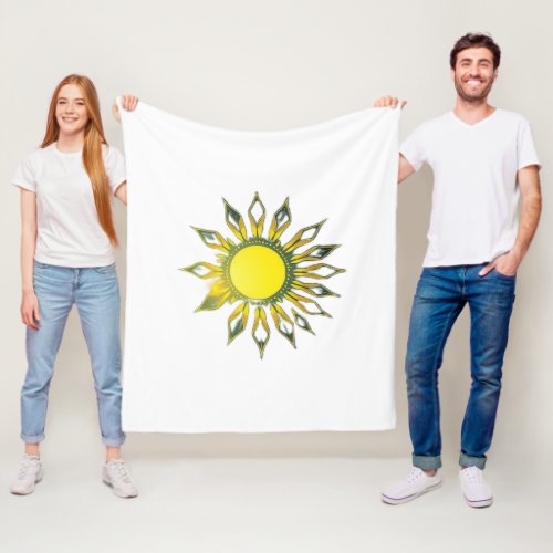 In the heart of the sun _ where silence glows Fleece Blanket
