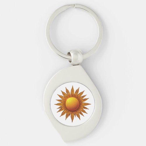 In the heart of the sun _ where silence glows Keychain