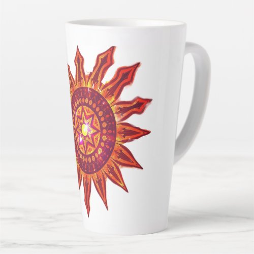 In the heart of the sun _ where silence glows Latte Mug