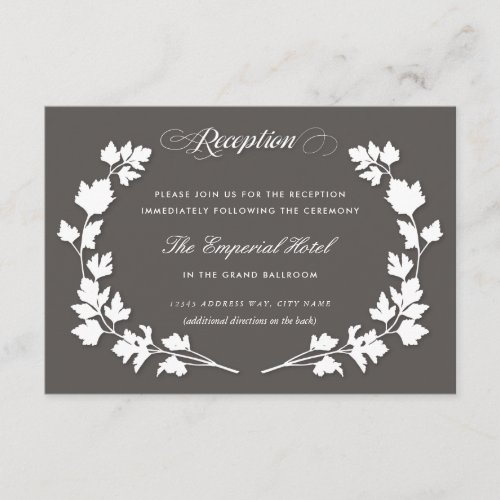 In the Herb Garden Wedding Reception Card