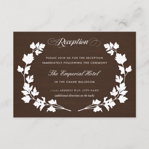 In the Herb Garden Wedding Reception Card