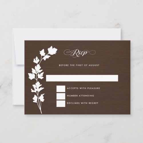 In the Herb Garden Wedding Response Card RSVP