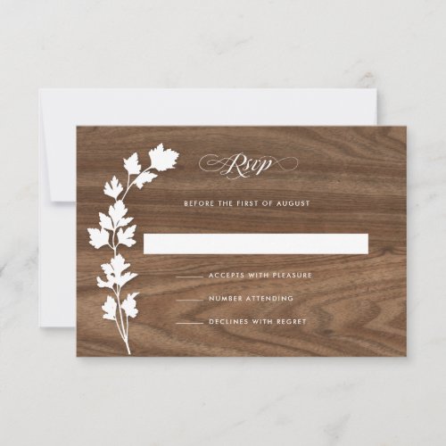 In the Herb Garden Wedding Response Card RSVP