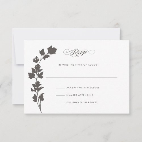 In the Herb Garden Wedding Response Card RSVP