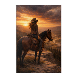 In the Light | Horse and Rider | Acrylic Wall Art