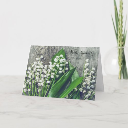 In the Loss of Your Mother Lily of the Valley Card