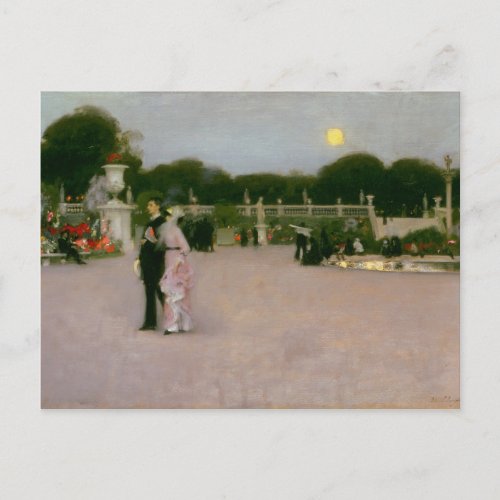 In the Luxembourg Gardens 1879 John Singer Sargent Postcard