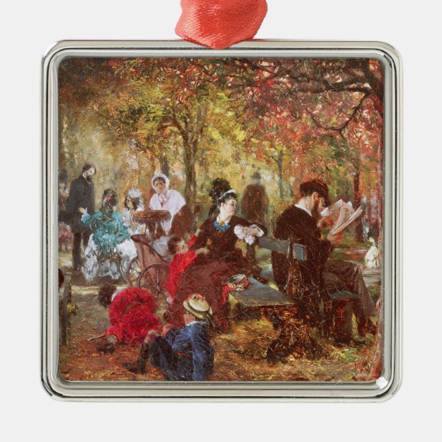 In The Luxembourg Gardens Metal Ornament (Front)