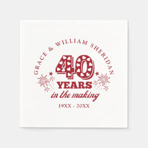 In The Making 40th Wedding Anniversary Napkins