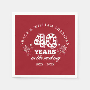In The Making 40th Wedding Anniversary Napkins