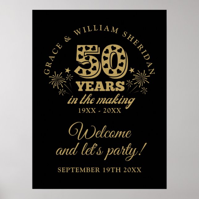In The Making 50th Anniversary Welcome Sign (Front)