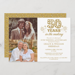In The Making 50th Wedding Anniversary 2 Photo Invitation