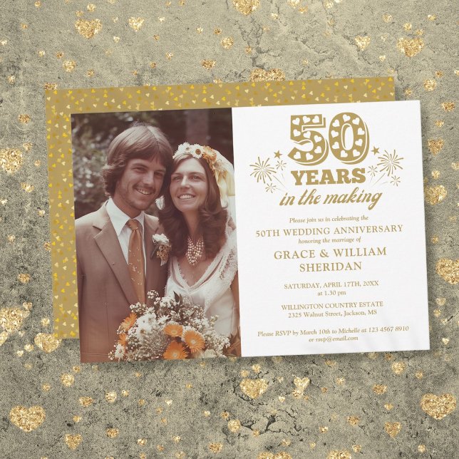 In The Making 50th Wedding Anniversary Photo Invitation (In The Making 50th Wedding Anniversary Photo Invitation)