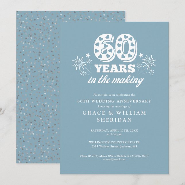 In The Making 60th Wedding Anniversary Invitation (Front/Back)