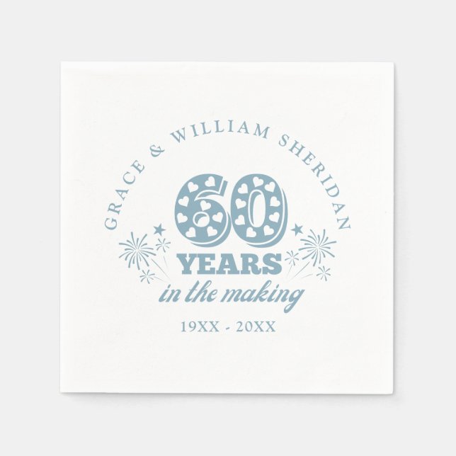 In The Making 60th Wedding Anniversary Napkins (Front)