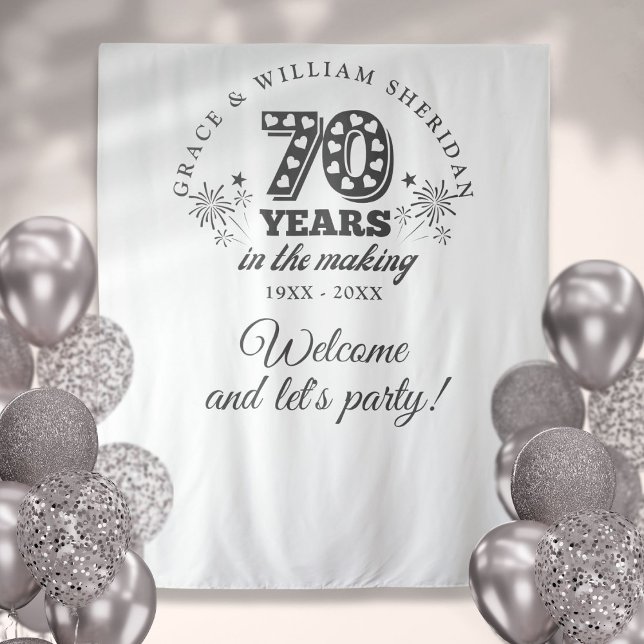 In The Making 70th Anniversary Photo Backdrop (In The Making 70th Anniversary Photo Backdrop)