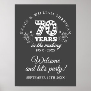 In The Making 70th Anniversary Welcome Sign