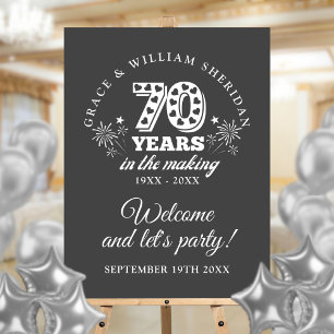 In The Making 70th Wedding Anniversary Welcome Foam Board