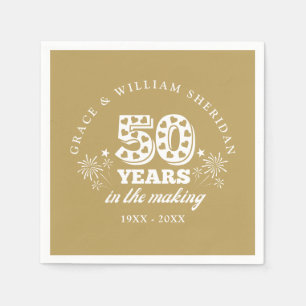 In The Making Gold 50th Wedding Anniversary Napkins