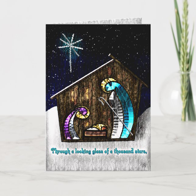 In The Manger - Personalized Holiday Card (Front)