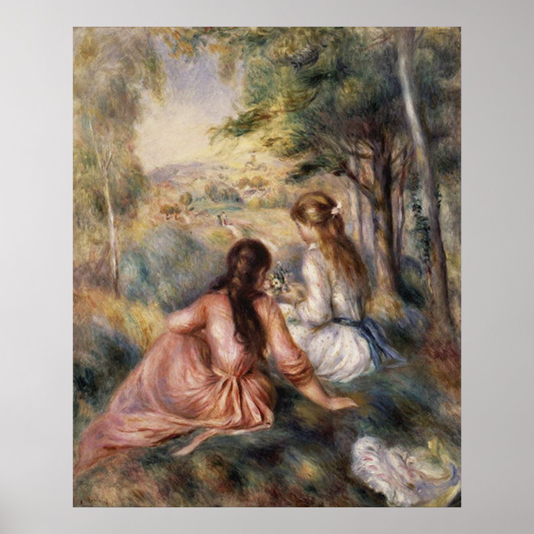 In the Meadow ~ Pierre-Auguste Renoir Poster | Zazzle