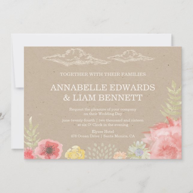In the Meadow Summer Wedding Invitation (Front)