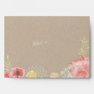 In the Meadow Summer Wedding Kraft Paper Envelope