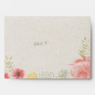 In the Meadow Summer Wedding Kraft Paper Envelope