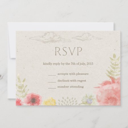In The Meadow Summer Wedding Rsvp Card