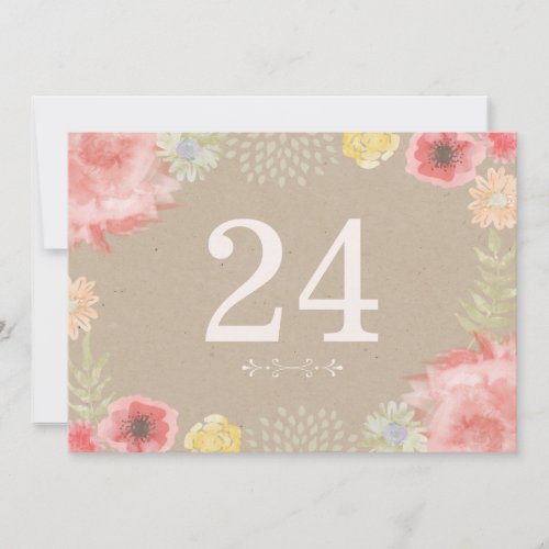 In the Meadow Summer Wedding Table Numbers