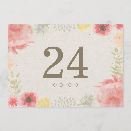 In The Meadow Summer Wedding Table Numbers