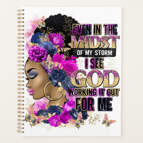 In The Midst Queen Black Melanin Woman Brown Skin Planner