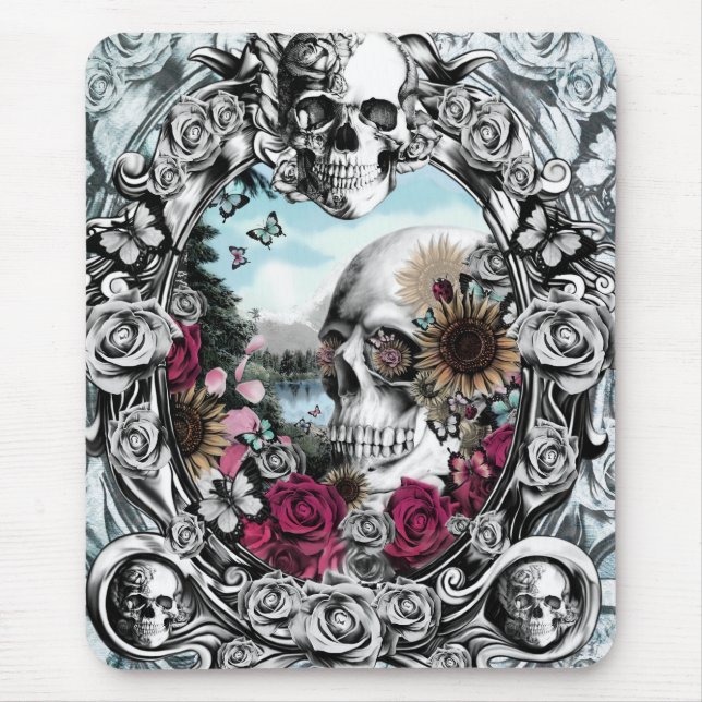In the mirror landscape skull. mouse pad (Front)