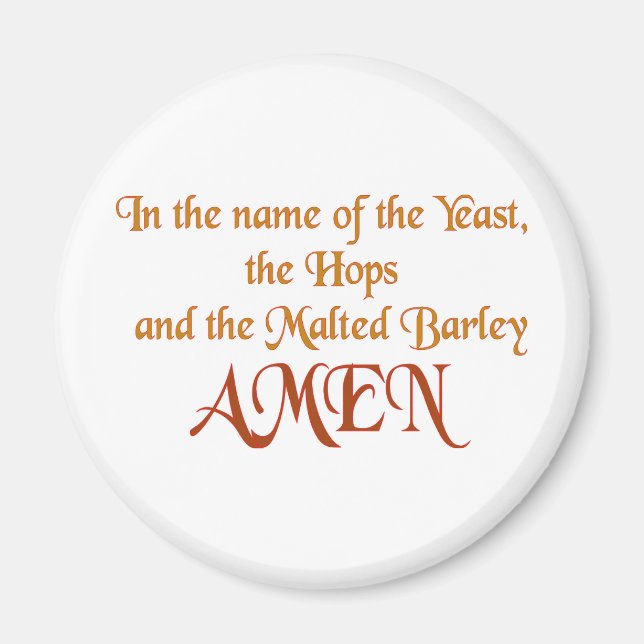 In the name of the yeast magnet (Front)
