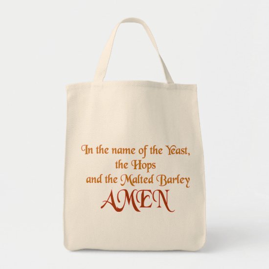 In the name of the yeast tote bag