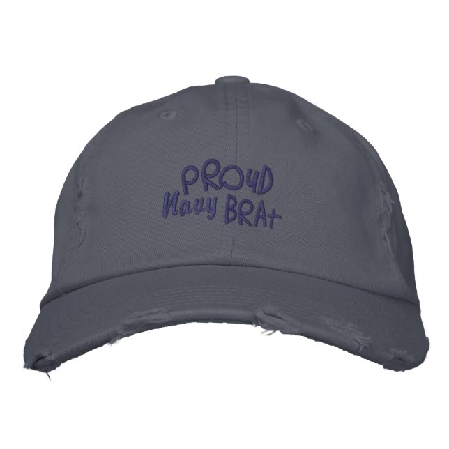 In the Navy -  Family Embroidered Baseball Cap (Front)