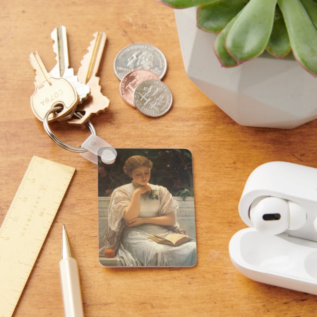 In the Orangery by Charles Edward Perugini Keychain (Desk)