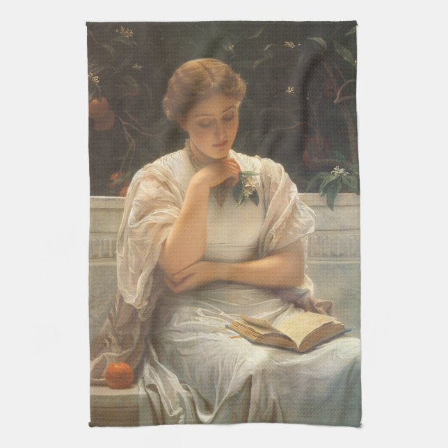 In the Orangery by Charles Edward Perugini Kitchen Towel (Vertical)
