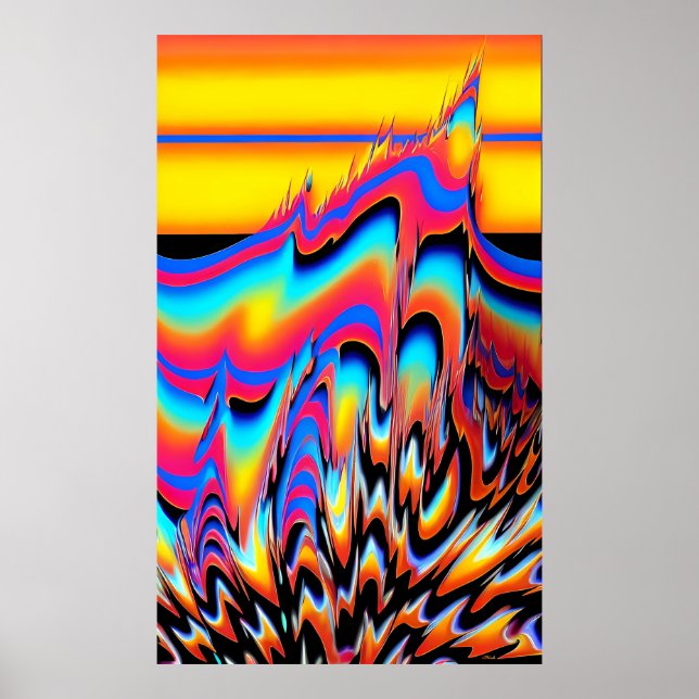 In the Panned Flash of Synthetic Forms - Ken Gage Poster (Front)