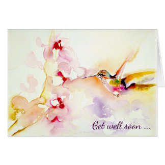 "In the Pink" Hummingbird Get Well Card