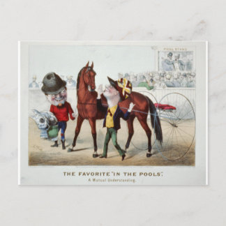 In The Pools 1876 Postcard